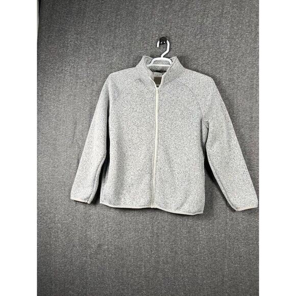 Emily B Full Zip Sherpa Lined Grey Jacket Women's Size Large - Picture 1 of 7